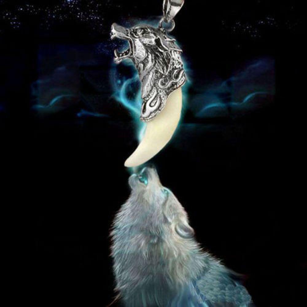 Elegant Men Jewelry Hot Sale Fashion Titanium Steel Domineering Pendant Wolf Tooth Necklace