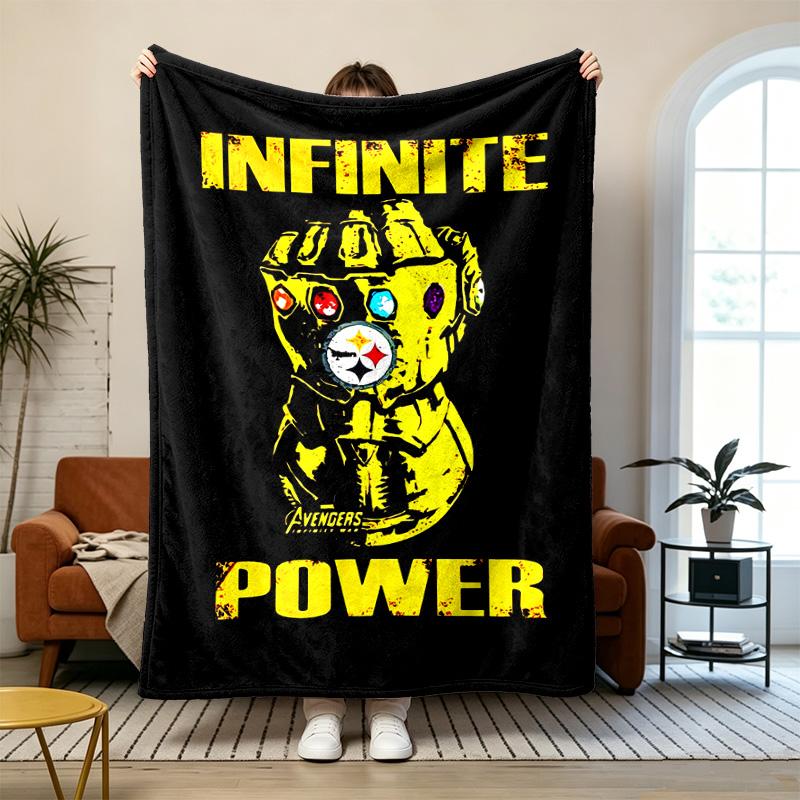 Pittsburgh Steelers Soft and comfortable flannel Suitable for sofas living rooms outdoor camping travel and also makes a great anniversary gift