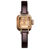 Stylish Square Watch for Leather Small Perfect Gift for High School Students Women, Waterproof, Strap, Simple, Cute, Casual, Watch, Brown,