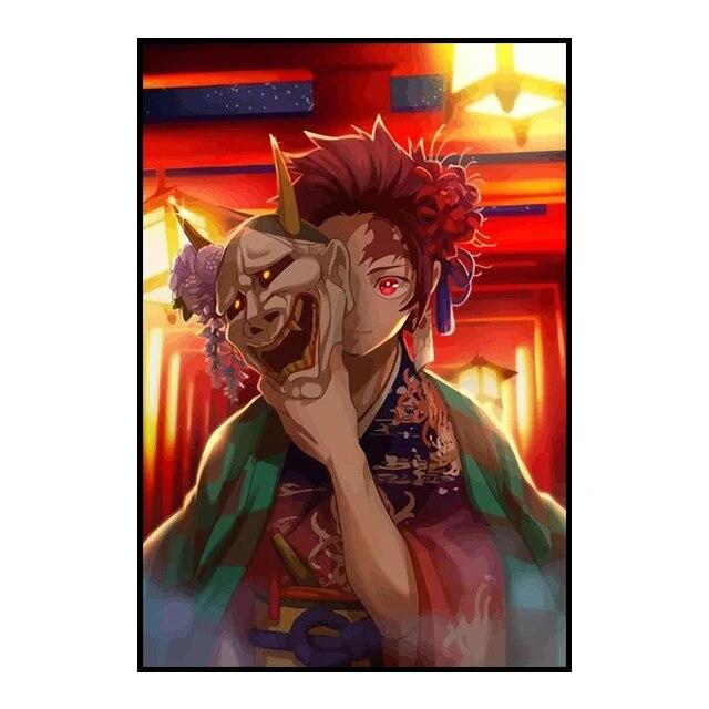 Убийца Демонов, украшение, картина, фреска, постер с персонажами аниме, холст, картина и настенные художественные принты для детской комнаты, современный домашний декор, без рамки