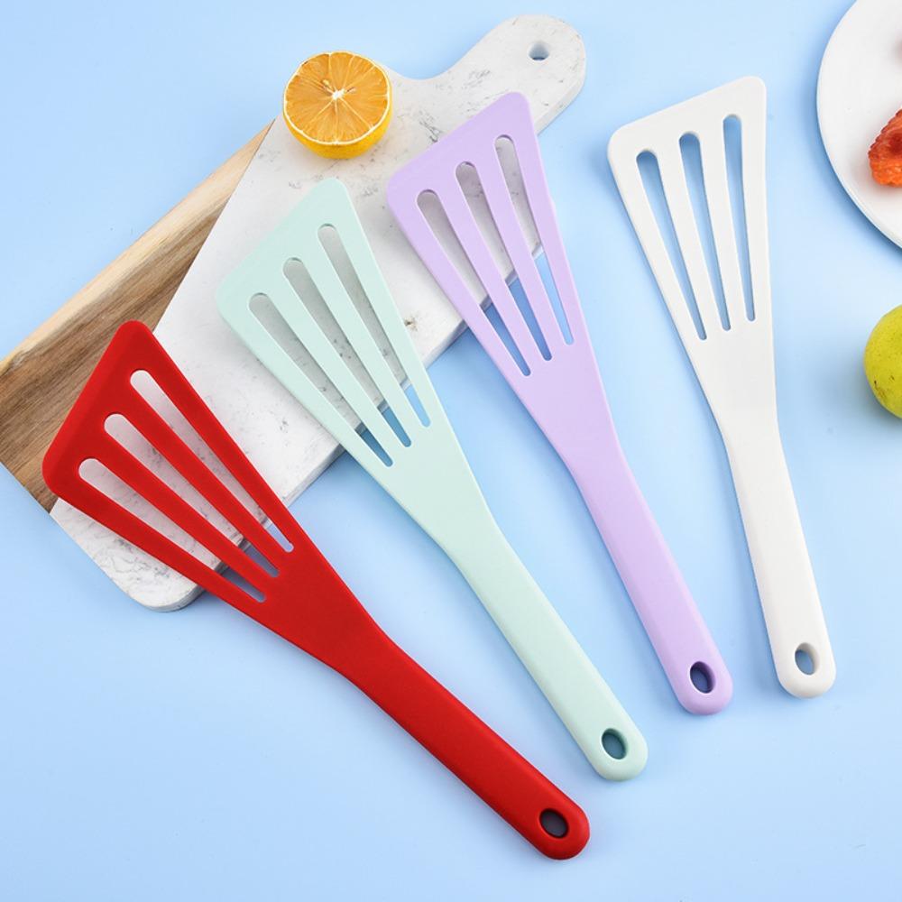 Silicone Inclined Leakage Shovel Heat Resistant Steak Spatula Fish Frying Spatula Non-stick Pan