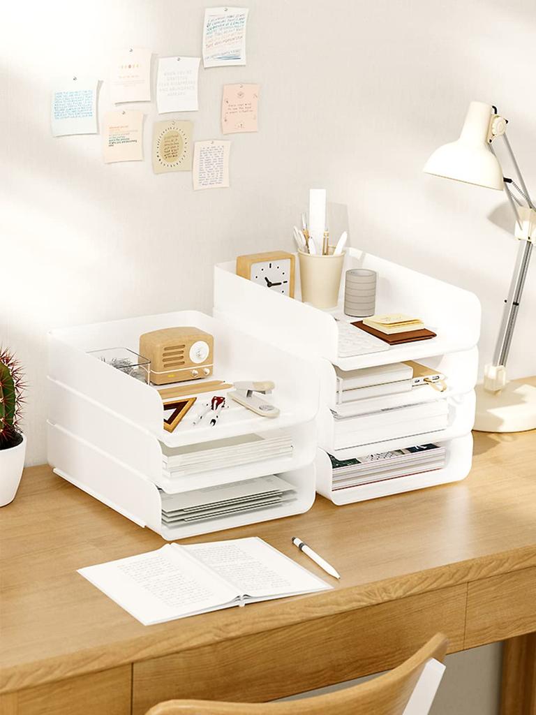 YFS 4-уровневый лоток для писем, совместимый с настольным документом, столешницей для писем, 4-уровневым органайзером для небольших ящиков, офисным файлом для писем, белым вертикальным, 4-уровневым