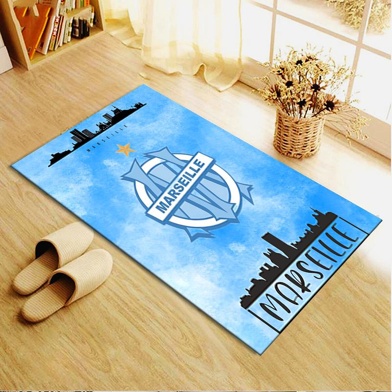 2025 New Olympique de Marseille Carpet Rug for Living Room Bedroom Home Sofa Decoration,Kids play Non-slip Floor Mat