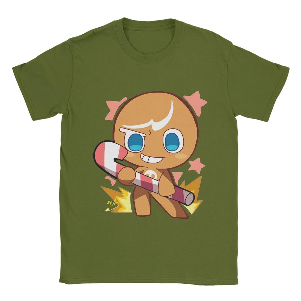 Cookie Run Kingdom Футболка Пляжная Хлопковые Футболки для Мужчин Футболка с Рисунком Харадзюку Футболки с Коротким Рукавом Уличная Одежда
