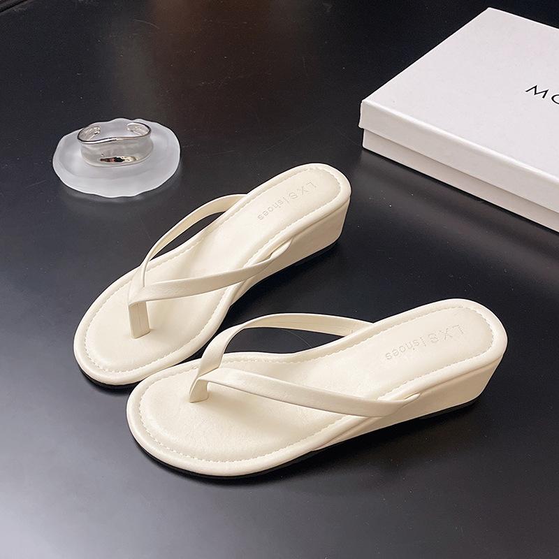 Slope Heel Fashion Clip on Cool Slippers Женские шлепанцы Тапочки на высоком каблуке