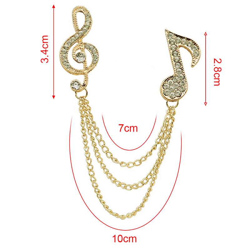 Цепочка с кисточками, музыкальные ноты, брошь, булавка на лацкан, значок унисекс, броши, ювелирные изделия