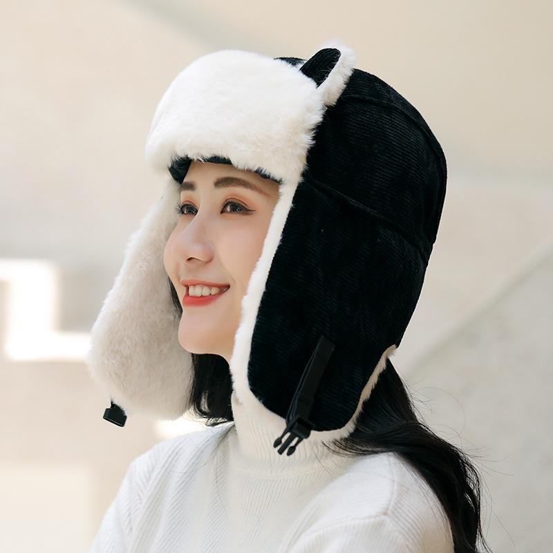 Креативная шапка-кошка, детская маска, интегрированная теплая шапка Lei Feng, толстая повязка на голову, ветрозащитная шапка для верховой езды