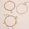 Fashion Multilayer Cute Butterfly Anklets Bracelets for Women Bohemian Simple Anklet Gold Color Chain Ankle Bracelet On Leg