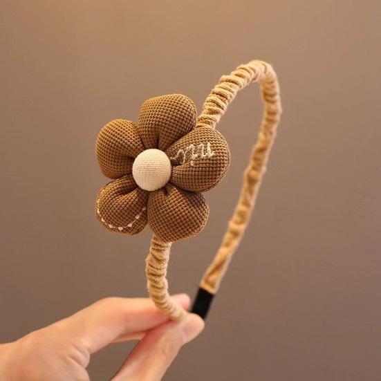 Повязка на голову для девочек, 3D цветок, бант, декор в виде кролика, противоскользящая легкая детская повязка для волос, головные уборы, аксессуары для волос, подарок на день рождения