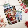 Santa Claus A5 Size Diamond Painting Notebook Set with 4Pcs Bookmark Gift