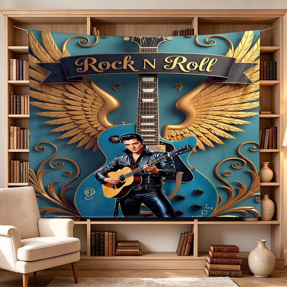 Space Rock Legend Versatile Wall Hanging Blanket, Home Backdrop for Wedding, Party and Video Shooting,Perfect Gift