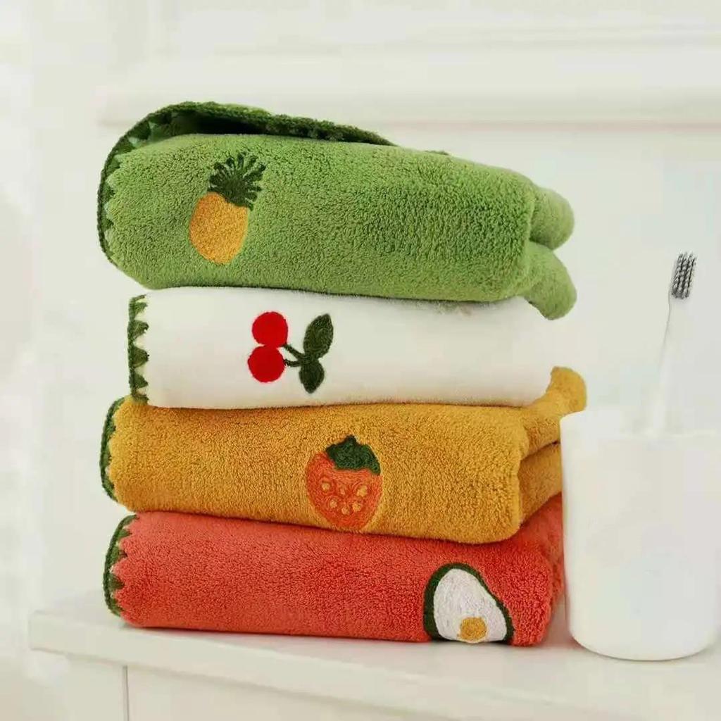 Warm Velvet Absorbent Towel 4 Packs Household Adult Men and Women Soft Comfortable Cute Cartoon Towel