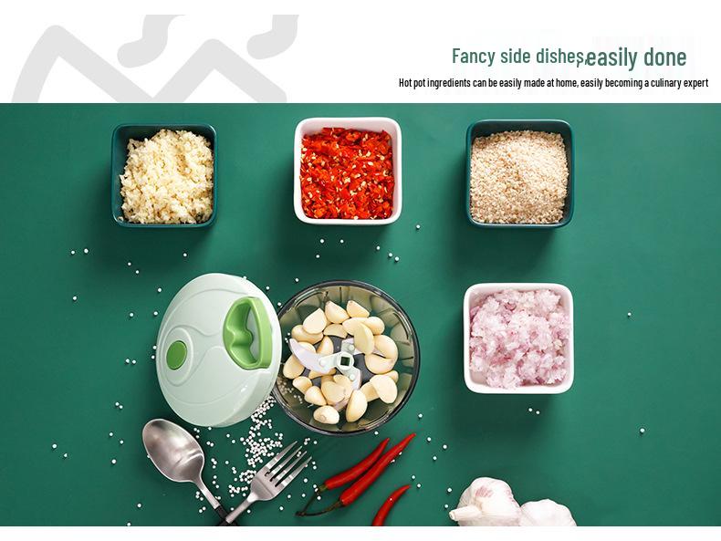 Manual Garlic & Onion Puller: Seasoning, Dumpling, Ginger, Meat Grinder, Pumpkin & Potato Puree, Baby Food Maker, Food Processor