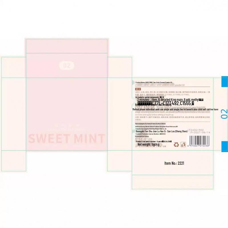 Двухцветная пудра SweetMint: Полупрозрачный, Контролирующий жирность, Стойкий фиксирующий хайлайтер для естественного осветления и портативности.