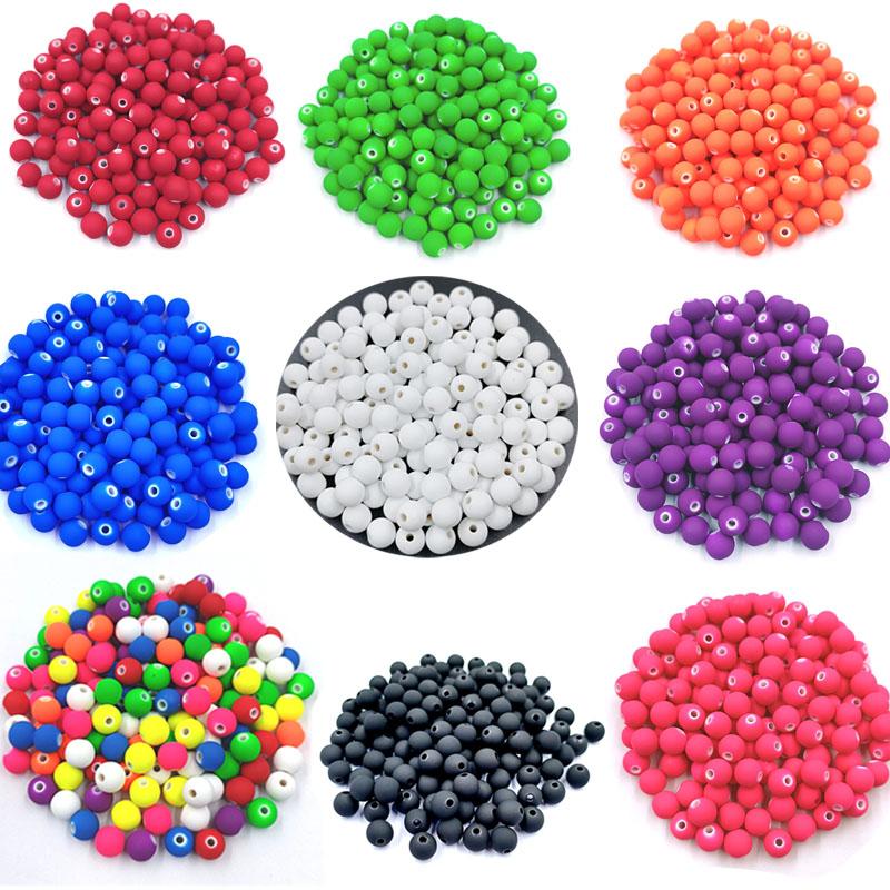 Творческие 20 шт DIY ручной работы бисер пластиковые твердые дисперсионные бусины шариковые бусины ярких цветов аксессуары для изготовления ювелирных изделий ожерелье браслет