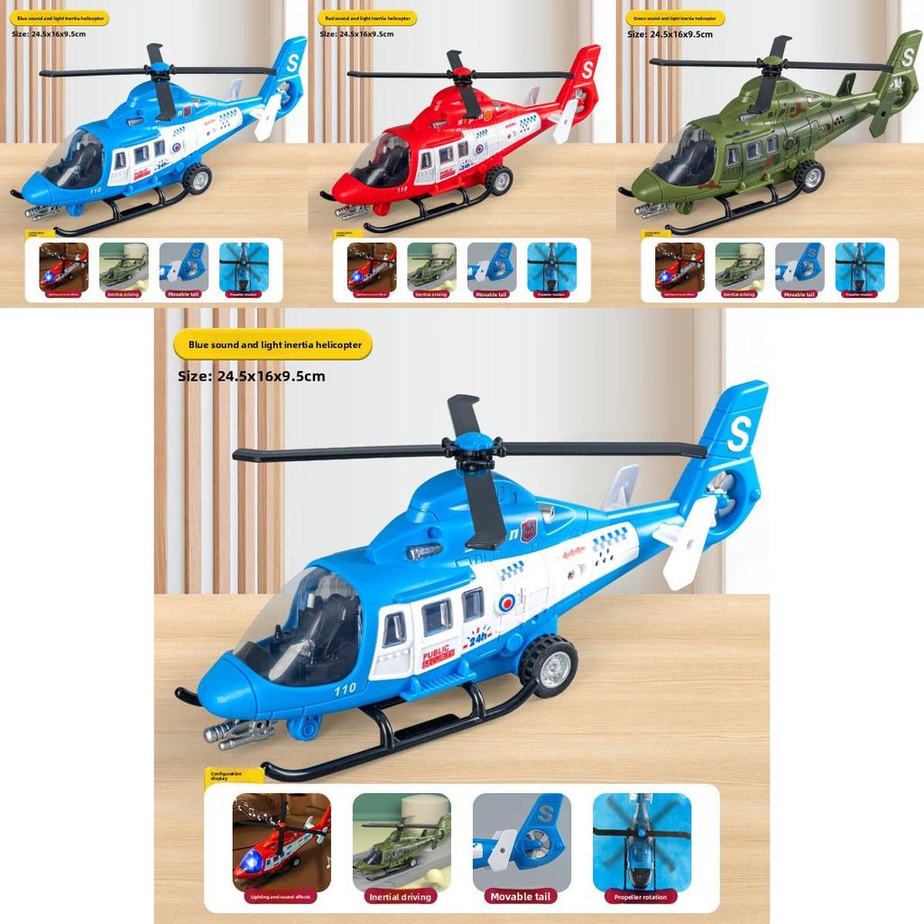 Childrens Rescue Helicopter Toy With Lights And Sound For Kids Play And Education
