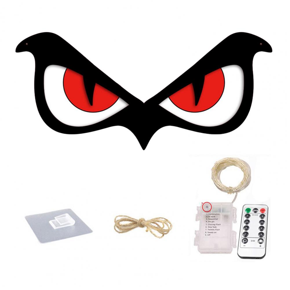 Светящиеся глаза на Хэллоуин Декорации Цветные Хэллоуинские огни Жуткие светодиодные глаза на Хэллоуин для деревьев