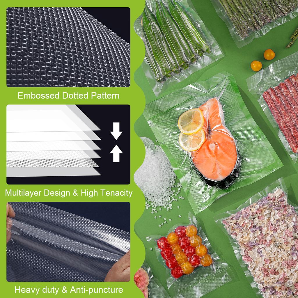 100pcs/lot Kitchen Vacuum Bags for Food Vacuum Sealer Packing Machine Food Storage Bag BPA-Free Kitchen Accessories