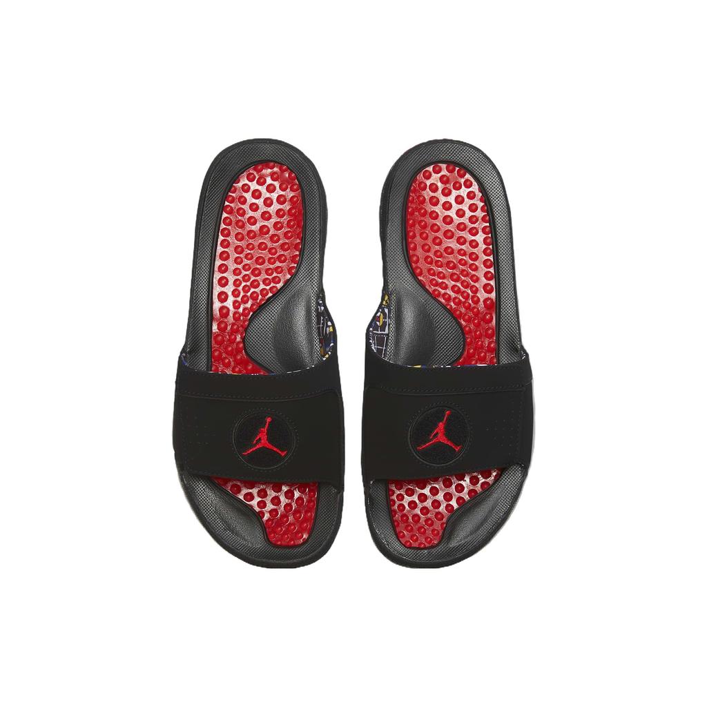 Air Jordan Hydro 8 Retro Slide Playoff Мужские кроссовки Черный Varsity-Red Белый FD7674-001