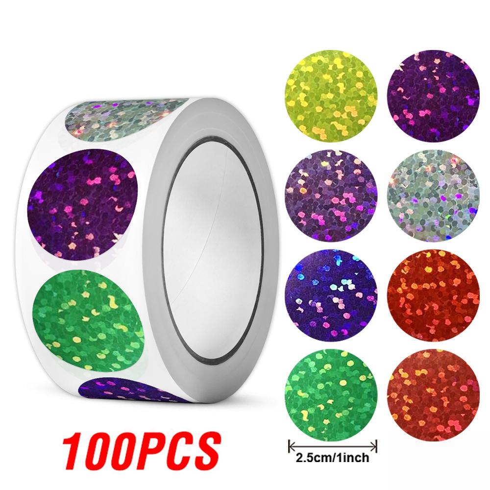 100-500pcs Glitter Star Stickers for Kids School Teacher Reward Sticker Party Decor Small Business Label Scrapbooking Stickers