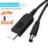 Fonken DC 5V to 12V Step-up Cord WiFi to Powerbank Cable Connector USB Cable Boost Converter for Wifi Router Modem Fan Speaker