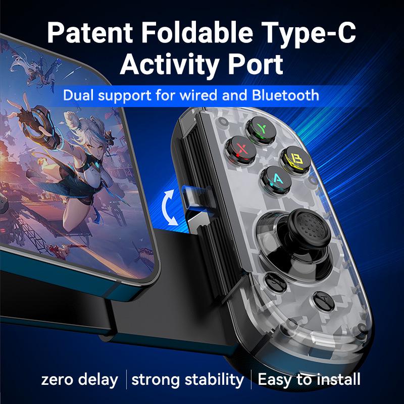 Игровой контроллер D6mini Stretch с беспроводным/проводным двойным режимом для SWITCH, Android, iOS и мобильных телефонов
