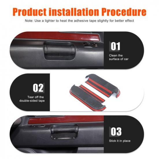 Карбоновое волокно ABS Поддон для хранения на передней двери для Toyota FJ Cruiser 2007-