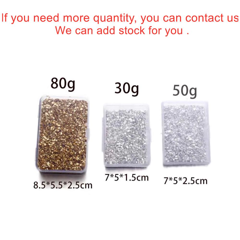30-80g Colorful Crushed Glass Stones Resin Filling For DIY Epoxy Resin Mold Irregular Crystal Nail Art Decoration Jewelry Making