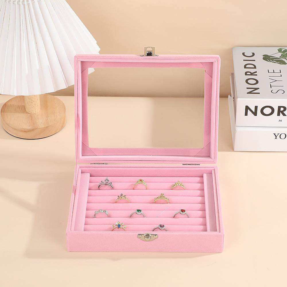 Stylish and Luxurious Jewelry Storage Box, Flannel Jewelry Storage Box for Rings, Earrings, Necklaces and Bracelet Storage Boxes