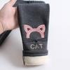 Зимние леггинсы для девочек с утолщенным флисом, детские хлопковые осенне-зимние брюки, детские брюки с вышитым кроликом
