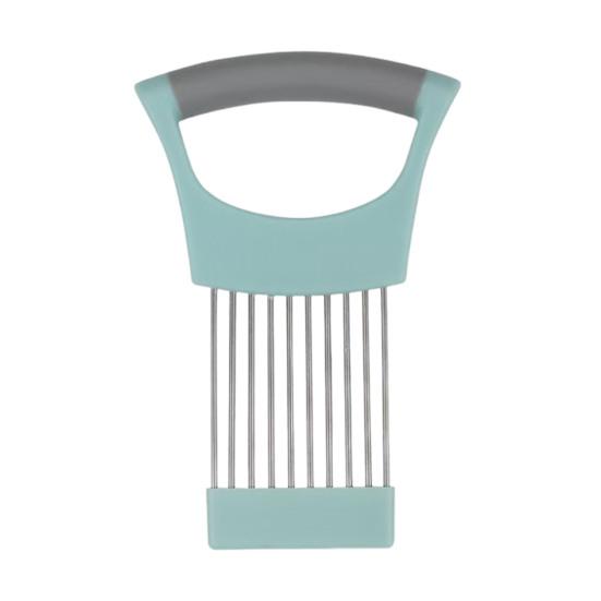 Держатель и слайсер для лука из нержавеющей стали с 10 зубцами, ручной слайсер для овощей, лука, помидоров, лимонов, мяса, кухонный инструмент для нарезки