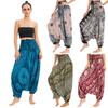 Богемные Штаны Женские Pantalones Mujer Хиппи Высокая Талия Вискоза Гарем Широкие Бохо Йога Пляжная Одежда Calca С Принтом