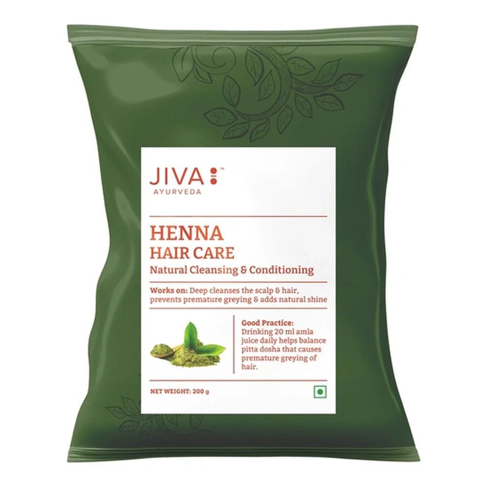 Порошок для ухода за волосами Jiva Henna | Растительный порошок мехенди для волос и рук
