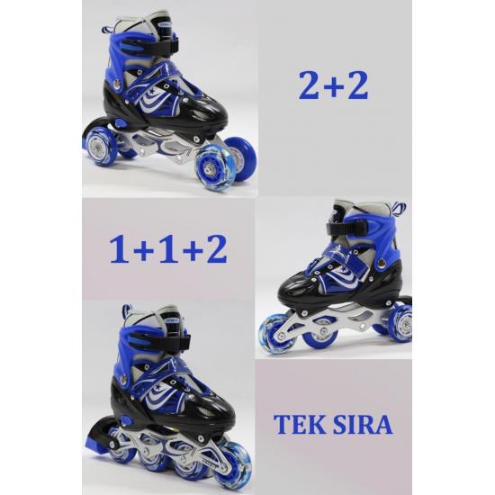 Розовый регулируемый 2 2 освещенный металлический тренировочный шлем для катания на коньках с коленом