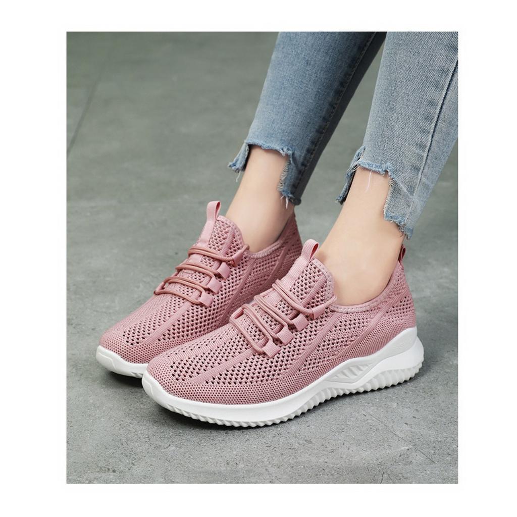 Women's Summer New Single Shoe Lightweight Soft Soled Women's Shoes Mesh Perforated Casual Sports Shoes