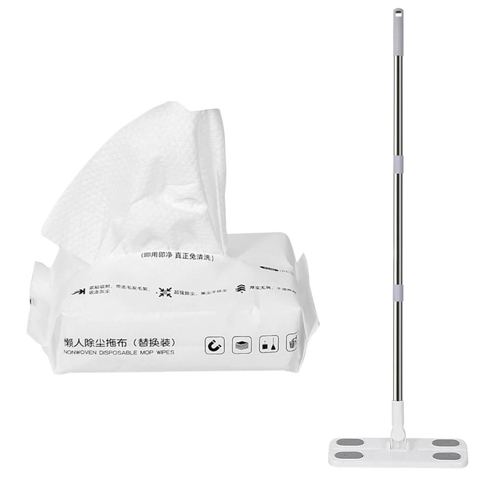Вращающаяся на 360 градусов швабра для пола с одноразовой насадкой для швабры, статическая швабра для уборки полов из твердой древесины, ламината, плитки