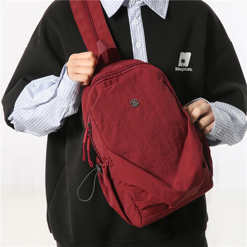 Однотонный легкий нагрудный рюкзак унисекс большой емкости для путешествий и поездок на работу