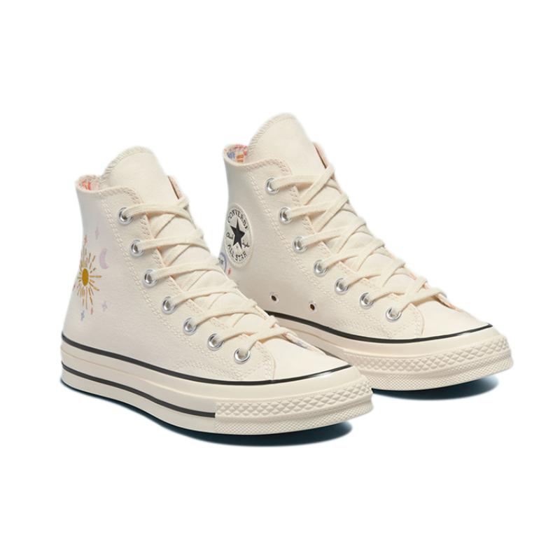 Converse 1970-е Chuck Taylor All Star "Mystic World" Высокие парусиновые кеды женские молочно-белые