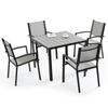 Outdoor Dining Sets Fortia 5Pc Outdoor Dining Furniture Set 90 X 90Cm Table And Chairs Setting Outside