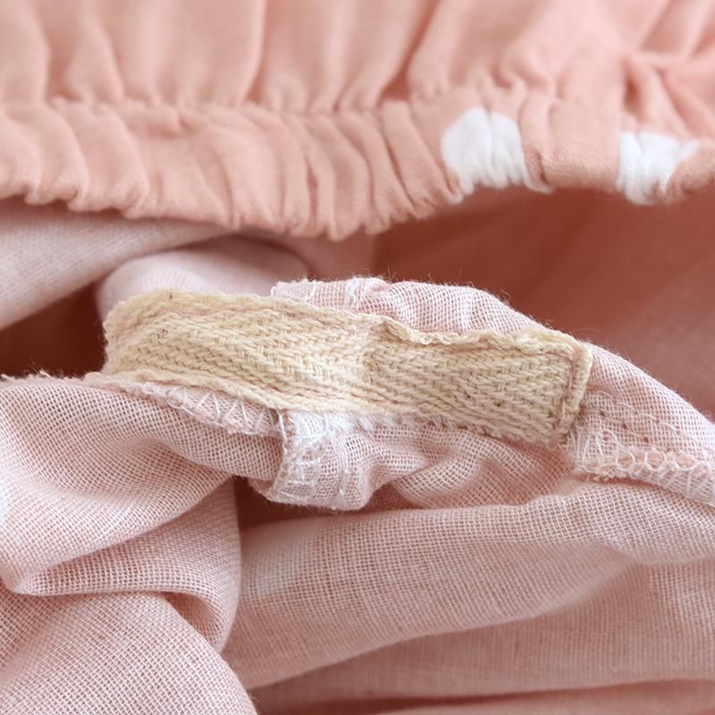 2022 Хлопковый марлевый пижамный комплект с нагрудными подушечками - Летняя и осенняя женская домашняя одежда с длинным рукавом