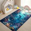 Underwater Fish School Printed Carpet Whale Dolphin Print Entrance Doormat Living Room Carpet Bedroom Non Slip Soft Floor Mat