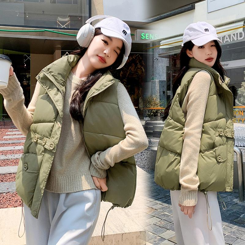 Свободный новый жилет с хлопковой подкладкой, модная верхняя одежда, универсальная корейская версия, иностранный стиль, 2024, новый темпераментный жилет, куртка