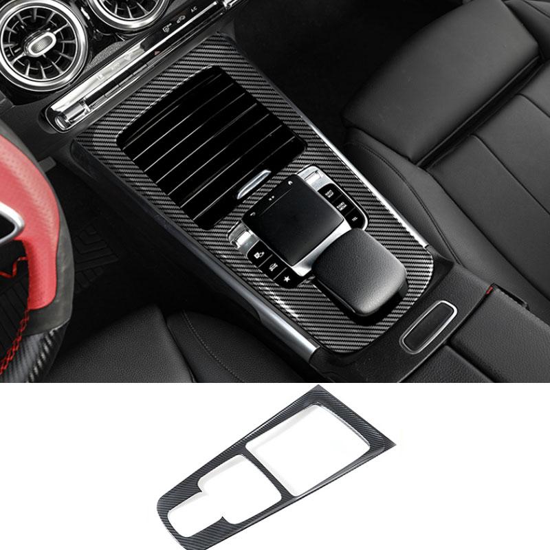 Панель-накладка на центральную консоль автомобиля под кожу, рамка для Mercedes Benz A B CLA GLA GLB Класса W177 W247 C118 X247 H247