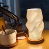 1 шт., скандинавская твердая деревянная декоративная настольная лампа, 3D-печать, креативная атмосфера, свет, зарядка, сенсорный выключатель, домашний прикроватный ночник