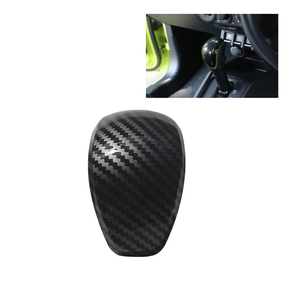 BAIYIUER Shift Knob Cover for Suzuki Sierra 2018 Transmission Shift Grip Side Gear Shift Knob Parking Gear Lever Carbon Fiber Interior Custom Dress