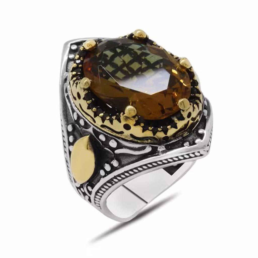 Серебряное мужское кольцо с драгоценным камнем Zultanite, мужское кольцо из султанита с изменением цвета, кольцо с турецким диаспорным камнем, идея подарка для мужчин