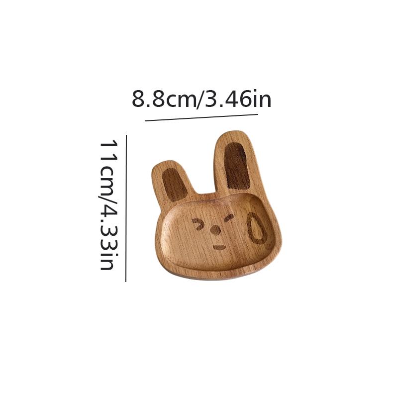 Cartoon Pattern Handmade Dipping Dish Pickled Vegetables Cartoon Rabbit Thickened Snack Plate Condiment Cute Housewear