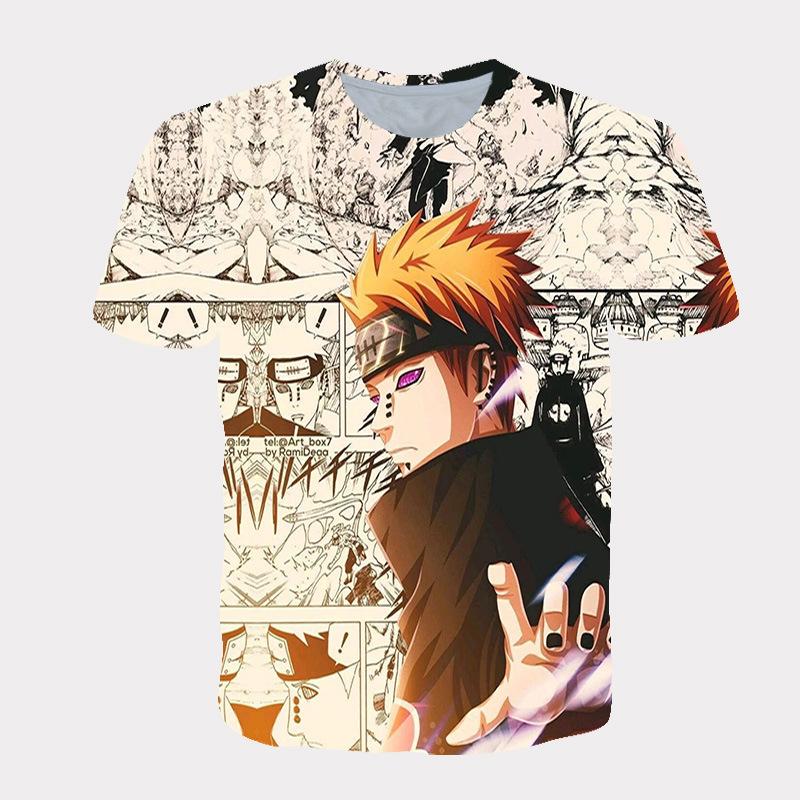 Short Sleeve T Shirt Naruto Japanese Cartoon Fashion Casual Children Men Clothing 3D Printed Short Sleeve Top Clothing