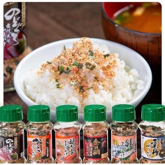 Seaweed seasoning selected 6 types set seafood No-doguro crab mentaiko kinmedai salmon uni each 80-85g domestic large capacity commercial use Minari