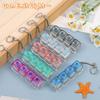 Creative LED Crystal Keycap Keychain Fingertip Gadget Keyboard Decompression Stress Relief Key Chains